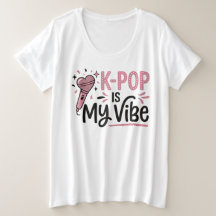K-POP är min Vibe Mikrofon Grafisk T-shirt