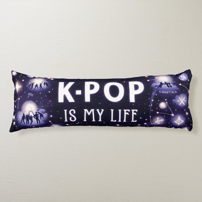 K-pop är mitt liv Flytande bland stjärnor Kroppskudde (Framsidan)
