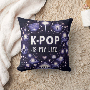 K-pop är mitt liv Flytande bland stjärnor Kudde
