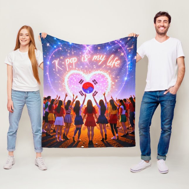 K-pop är mitt liv utsökt över Galaxy Fleecefilt (På plats)