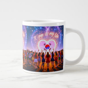 K-pop är mitt liv utsökt över Galaxy Jumbo Mugg