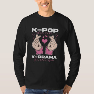 K Pop-attityd K-drama-känslor Fingerhjärtan Korea T Shirt