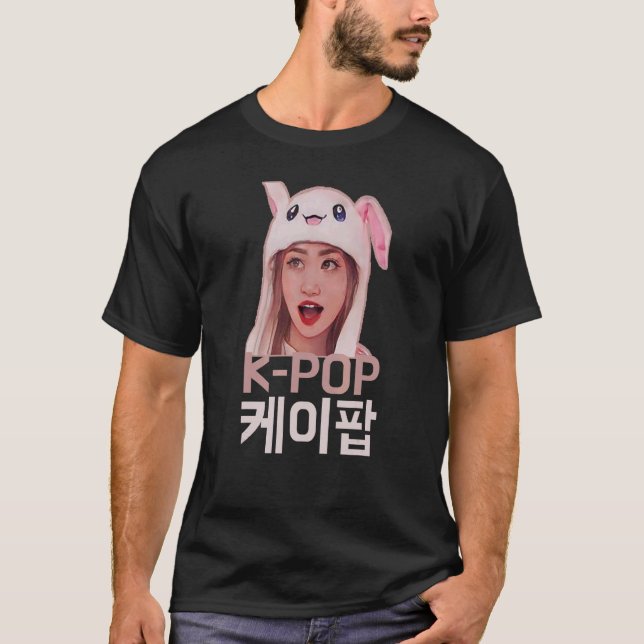 K Pop Bunny Rabbit Hat Sydkoreansk Girl Music Fa T Shirt (Framsida)