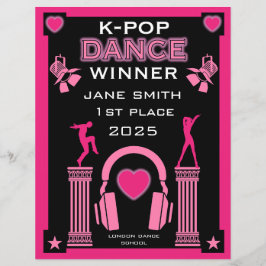 K-POP Dance Competition Certificate