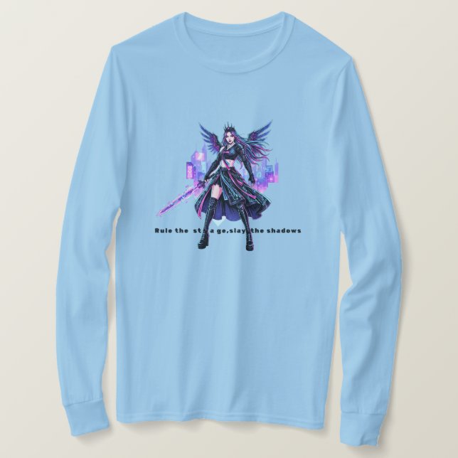 K-Pop Demon Queen – Neon Idol Warrior T Shirt (Design framsida)