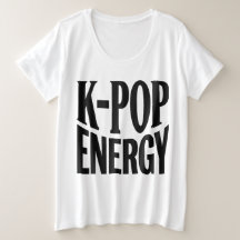 K-POP Energisk T-Shirt Med Djärvt Budskap