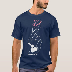 K-Pop Finger Heart South Korea Music Lover T Shirt