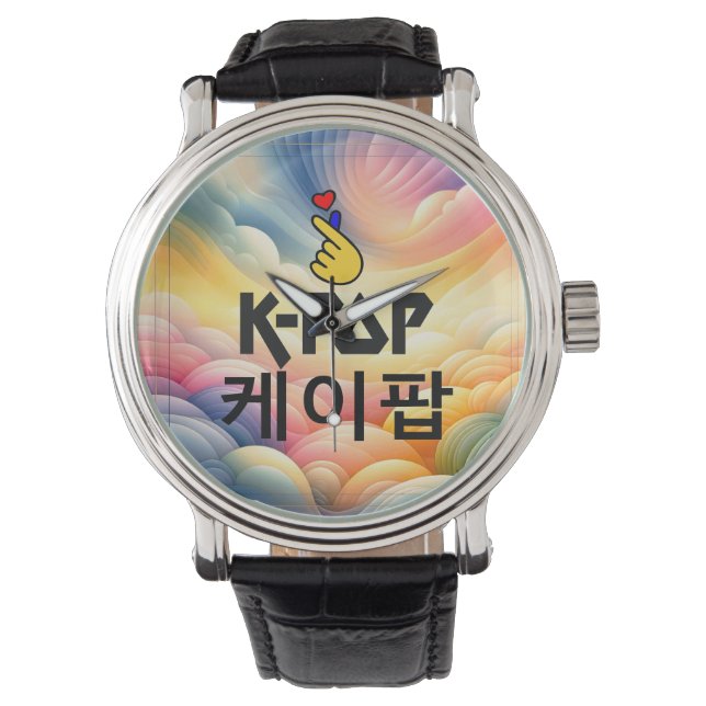 K-POP Finger Heart: Visa Kärlek Armbandsur (Framsida)