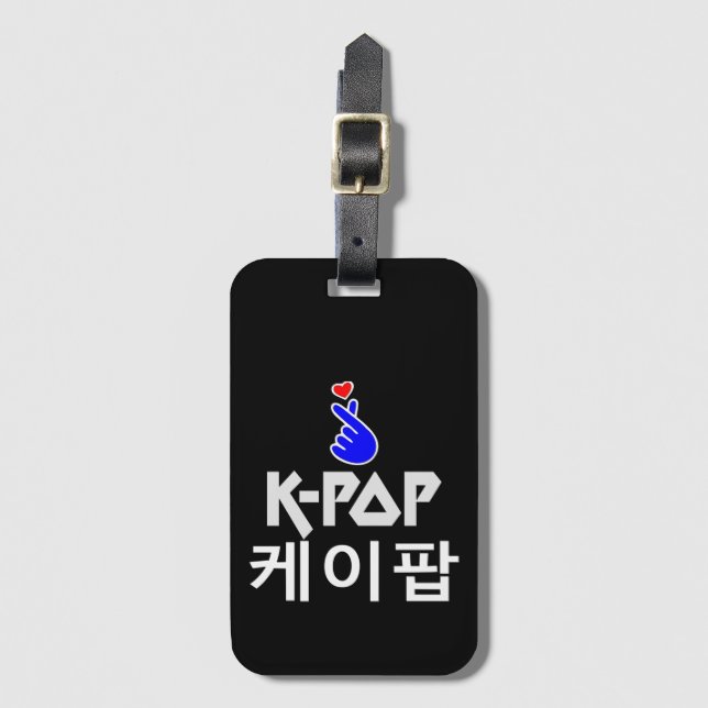 K-POP Finger Heart: Visa Kärlek Bagagebricka (Framsida vertikal)