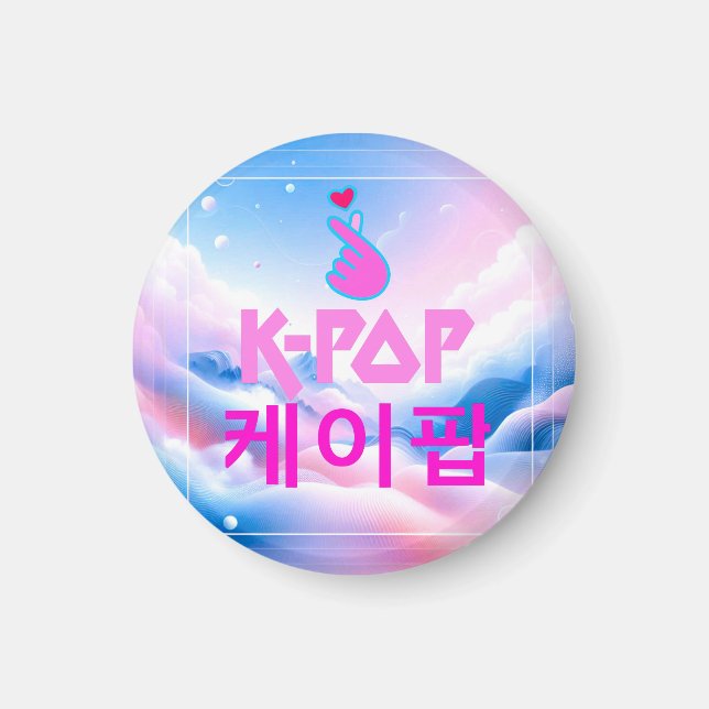 K-POP Finger Heart: Visa Kärlek Magnet (Framsidan)