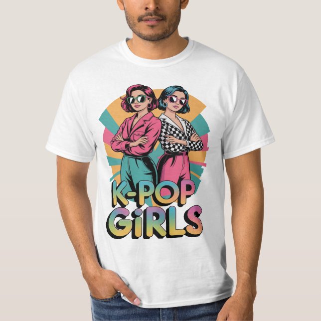 K Pop Flicka Söt Rolig T-Shirt Present Till Honom  (Framsida)