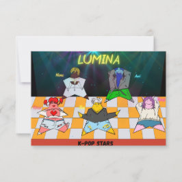 K-Pop-födelsedagsinbjudningskort Inbjudningar