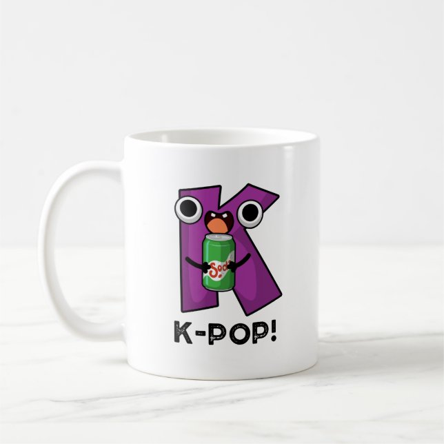 K-Pop Funny Music Soda Pop Pun Kaffemugg (Vänster)