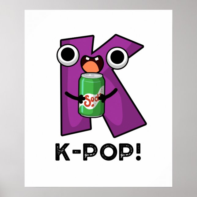 K-Pop Funny Music Soda Pop Pun Poster (Framsidan)