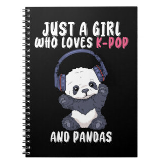 K Pop Gifts Girls Women Music Panda Koreapp Anteckningsbok