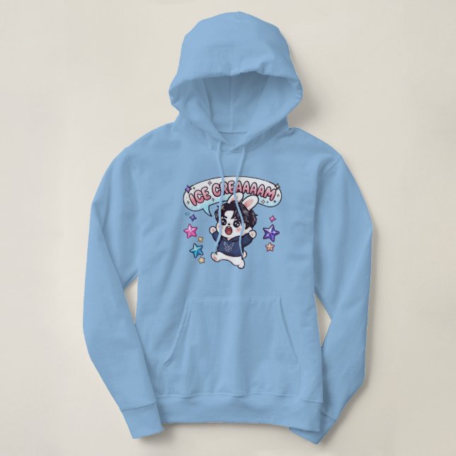 K-Pop Glass Strålande Kanin Fandom Tröja (Design framsida)