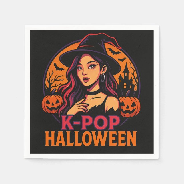 k-pop halloween napkins pappersservett (Framsidan)