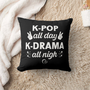 K-Pop hela dagen K-Drama hela natten, koreansk mus Kudde