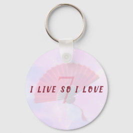 K-Pop Inspirerad Lila Estetisk Fläkt Live Kärlek Nyckelring