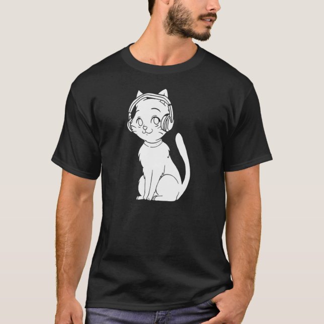 K Pop Katt Koreansk Musik  K Pop T Shirt (Framsida)