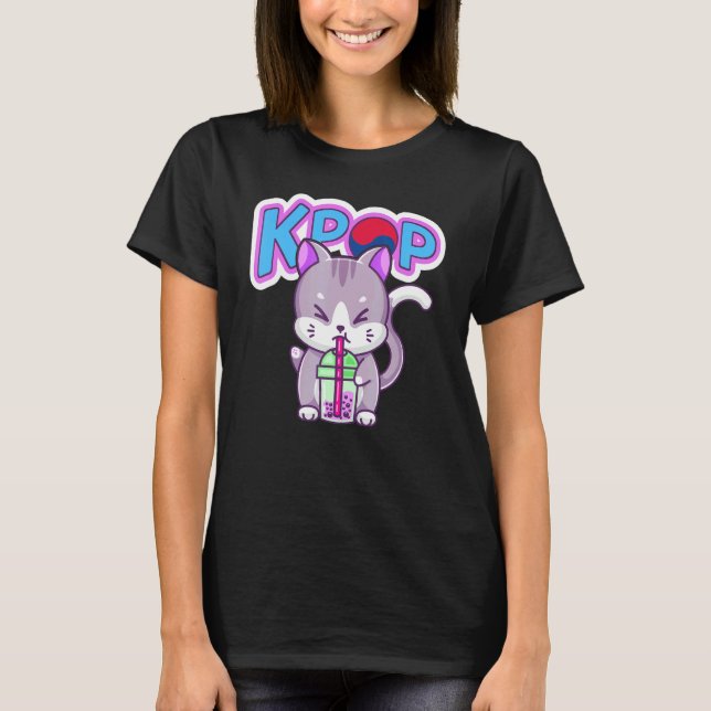 K Pop Katt T Shirt (Framsida)
