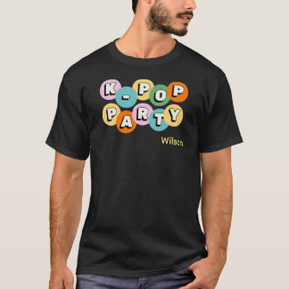 K-pop koreansk pop fest tema anpassat namn t shirt