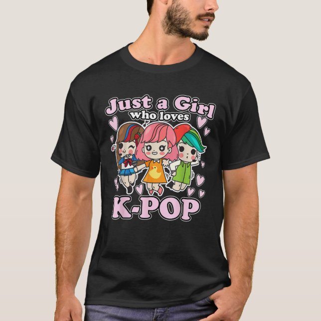 K Pop Koreansk Popular Music Saranghae Merchandise T Shirt (Framsida)