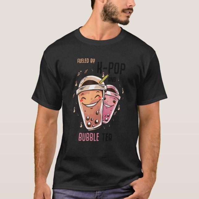 K Pop Kpop Bubble Tea 1 T Shirt (Framsida)