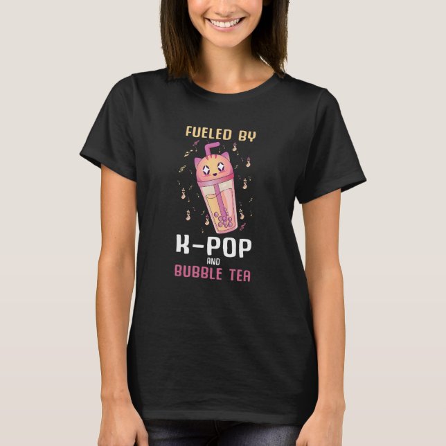 K Pop Kpop Bubble Tea T Shirt (Framsida)