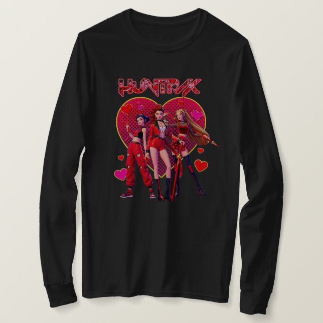 K-pop långärmad skjorta  t shirt (Design framsida)