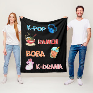 K-Pop Mode för Fläkt av korean K-Drama & K-Pop Fleecefilt