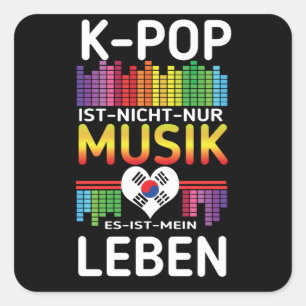K-pop Music Kpop K-pop Life Fyrkantigt Klistermärke