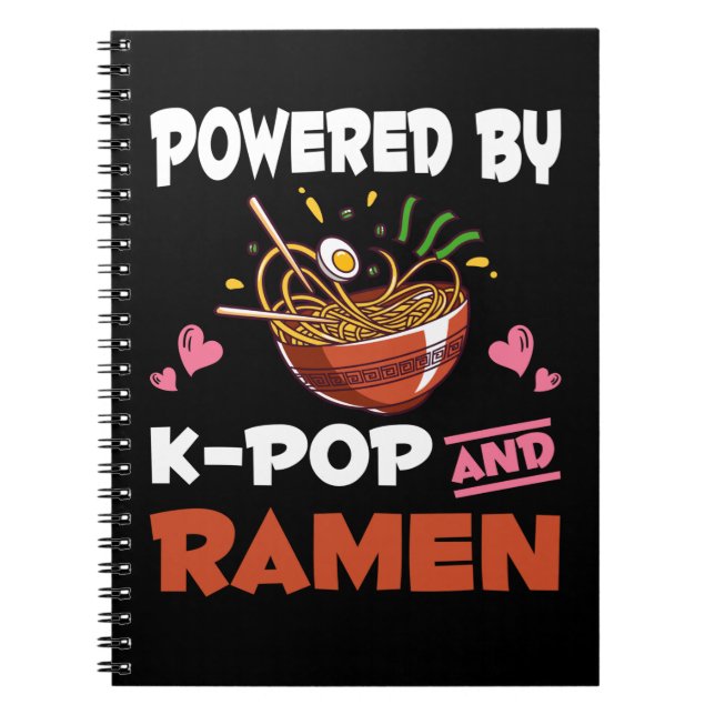 K-pop och Ramen beroende Kawaii Noodles Kpop Anteckningsbok (Framsidan)