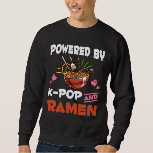 K-pop och Ramen beroende Kawaii Noodles Kpop Lång Ärmad Tröja
