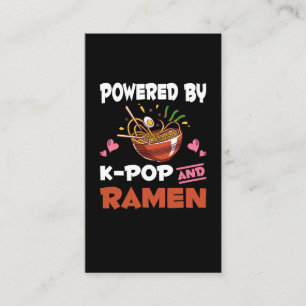 K-pop och Ramen beroende Kawaii Noodles Kpop Visitkort