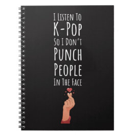 K-pop-presenter Hand-symbol Heart Koreanska Finger Anteckningsbok