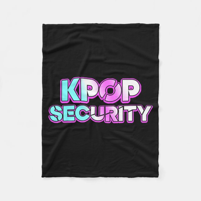 K-pop säkerhetsmamma pappa barn rolig födelsedagsk fleecefilt (Framsidan)