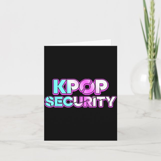 K-pop säkerhetsmamma pappa barn rolig födelsedagsk kort (Framsida)