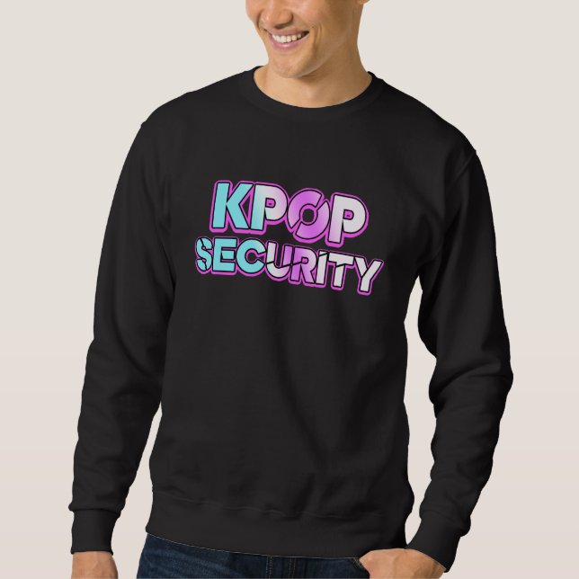 K-Pop Säkerhetsmamma Pappa Barn Rolig Födelsedagsk Lång Ärmad Tröja (Framsida)