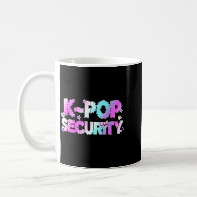 K-Pop Säkerhetsmamma Pappa Barn Rolig Födelsedagst Kaffemugg (Vänster)