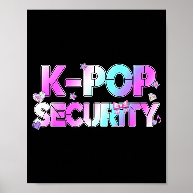 K-Pop Säkerhetsmamma Pappa Barn Rolig Födelsedagst Poster (Framsidan)