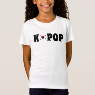 K-POP Shirt med S. Koreanska Flagga T Shirt