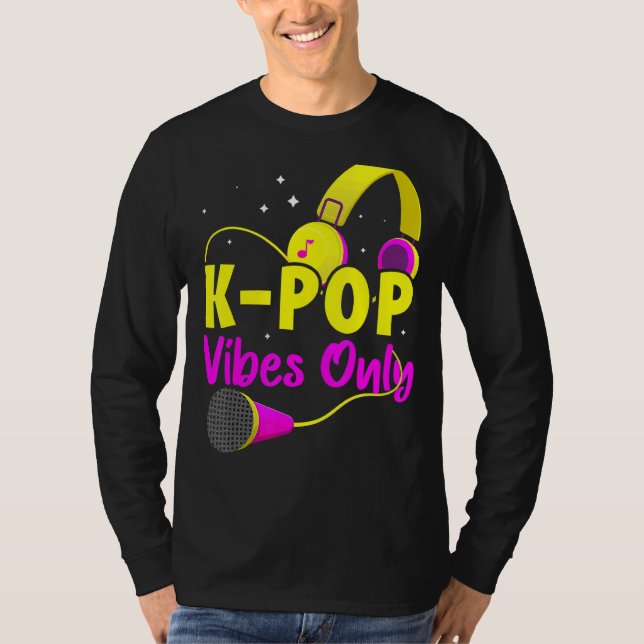 K Pop Vibes Endast asiatisk T Shirt (Framsida)