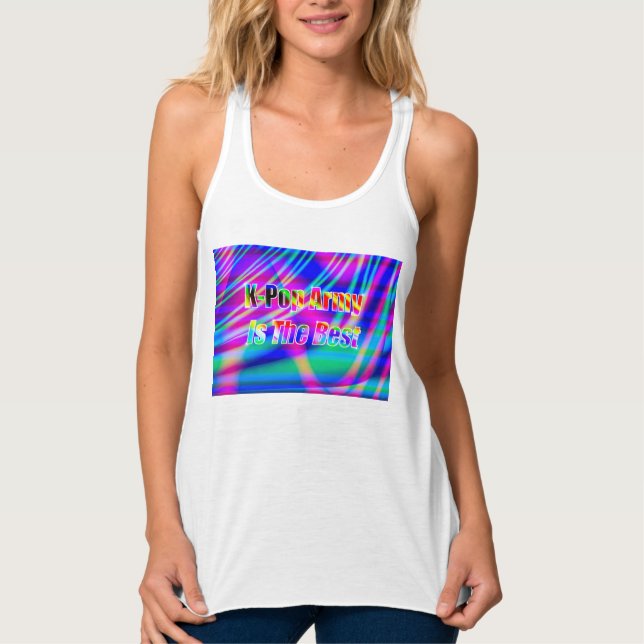K-popup-Tanktop Linne Med Racerback (Framsida)
