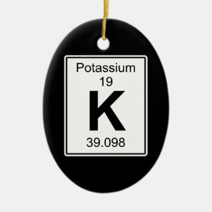 K - Potassium Julgransprydnad Keramik