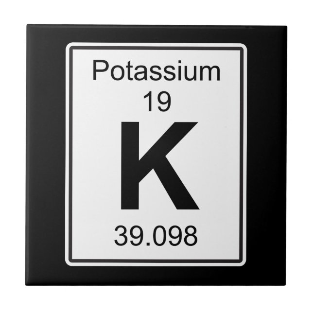 K - Potassium Kakelplatta (Framsidan)