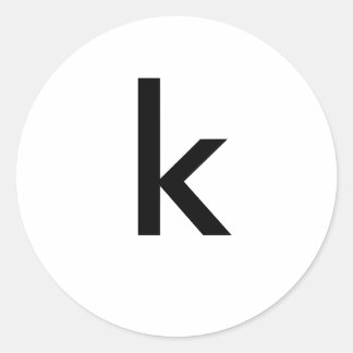 k runt klistermärke