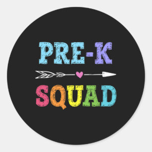K Squad Back to school Gift Preschool Teacher Runt Klistermärke