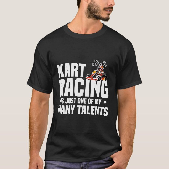 K Tävla Talent Motorsport Racer Kung T Shirt (Framsida)