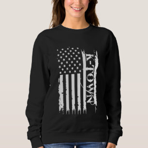 K-Town United Stater Distress w US Flagga T Shirt